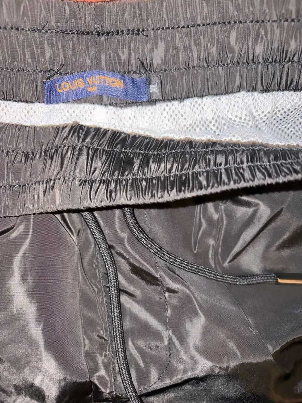 Louis Vuitton Black Swim/Active Shorts with Drawstring